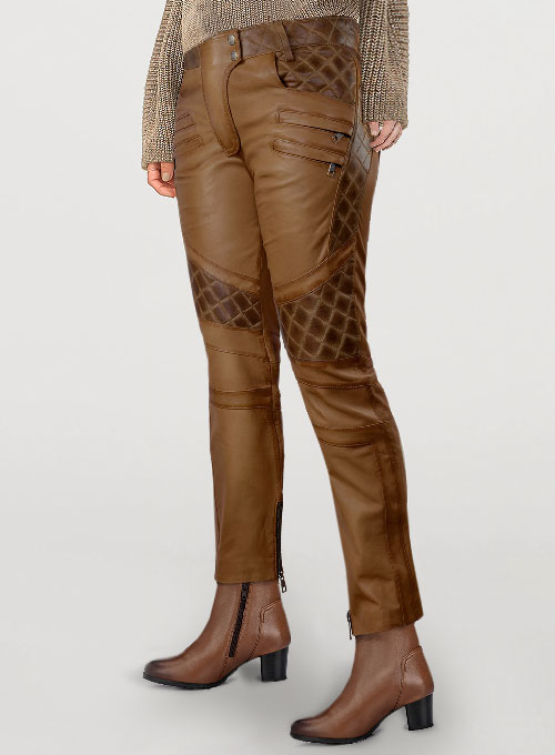 (image for) Carrier Burnt Tan Leather Pants