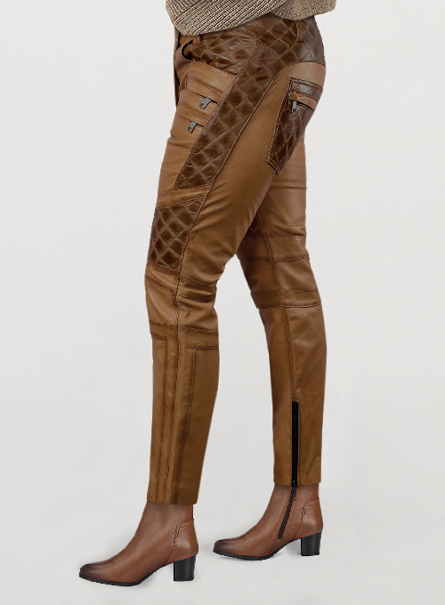 (image for) Carrier Burnt Tan Leather Pants