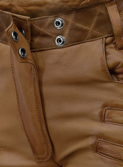 (image for) Carrier Burnt Tan Leather Pants