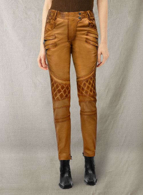 (image for) Carrier Burnt Mustard Leather Pants