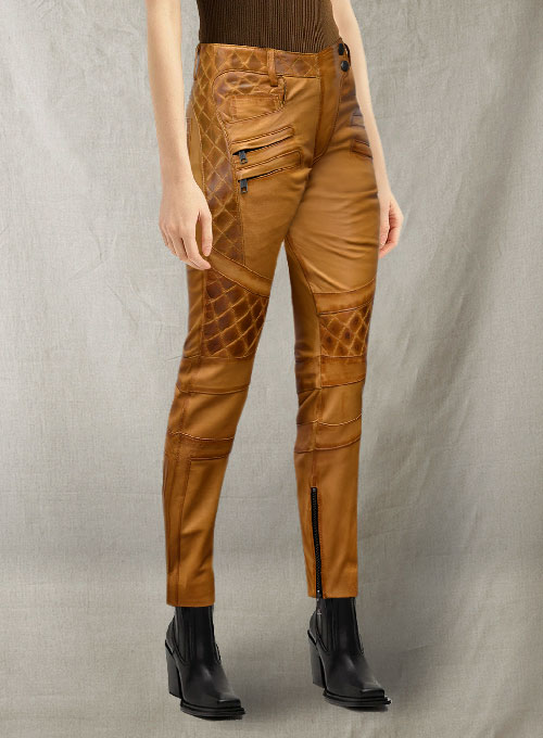 (image for) Carrier Burnt Mustard Leather Pants