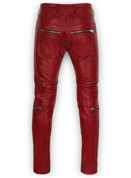 leather pants with zippers
