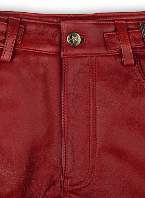 jeans color cherry red