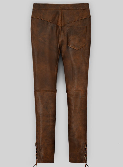 (image for) Cowboy Lace up Leather Pants