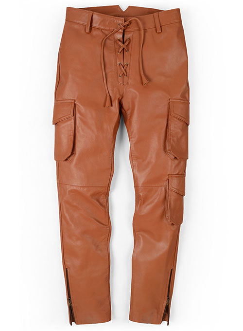 cargo leather trousers