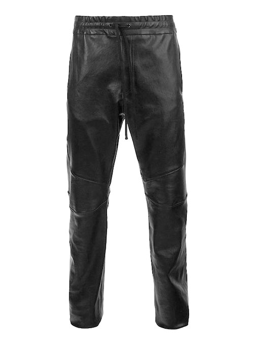 Drawstring Designer Leather Pants : LeatherCult