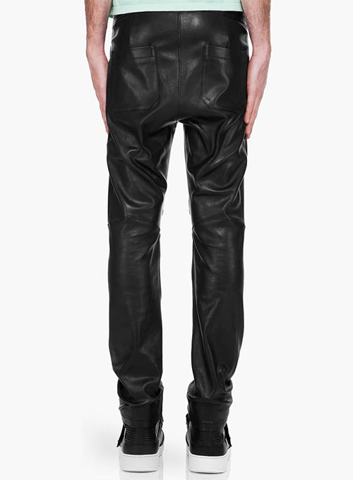 (image for) Drawstring Designer Leather Pants