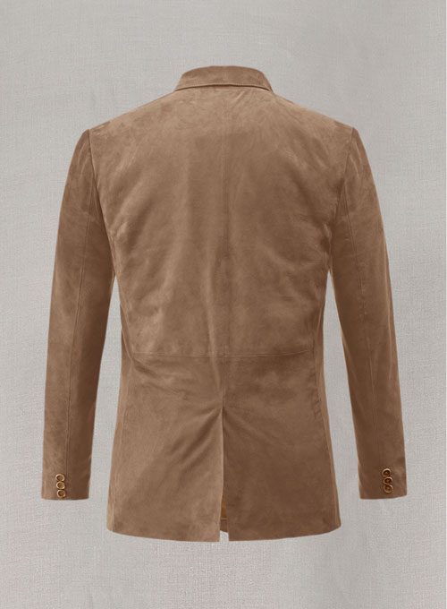 (image for) Dusty Beige Suede Leather Blazer