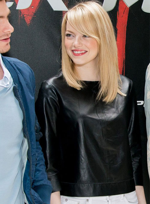 (image for) Emma Stone Leather Top - Click Image to Close