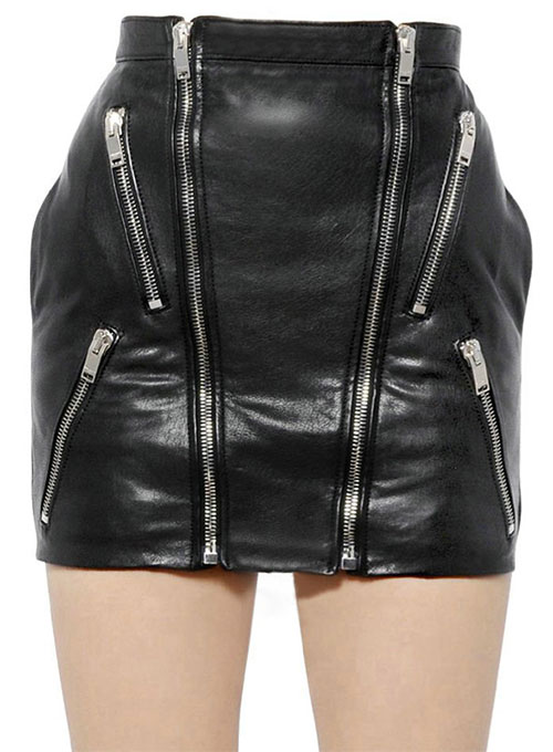 (image for) Foster Zip Leather Skirt - # 470