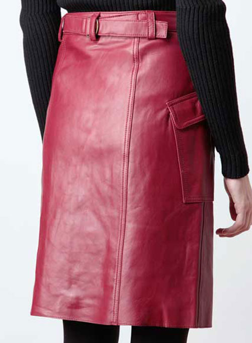 (image for) Front Pocket Leather Skirt - # 147