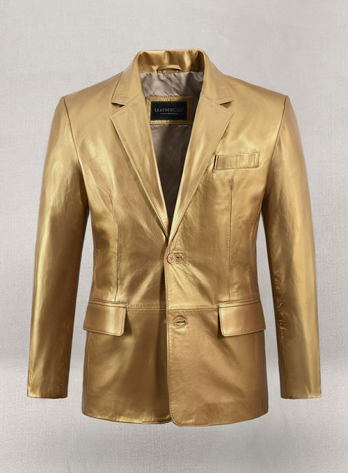 (image for) Gold Leather Blazer