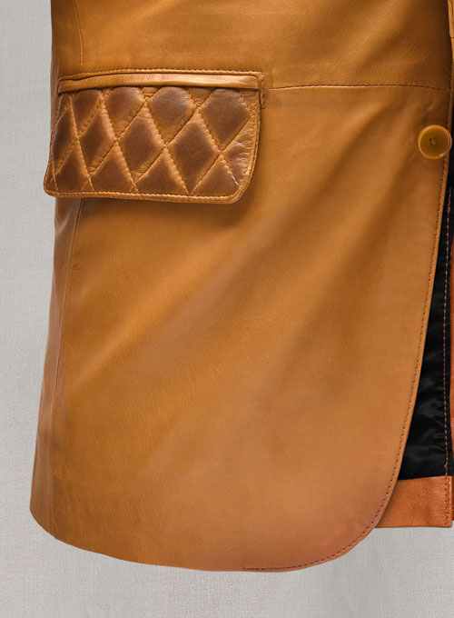 (image for) Harper Burnt Mustard Leather Blazer