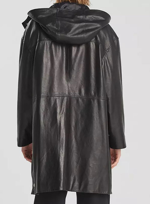 (image for) Hooded Leather Trench Coat