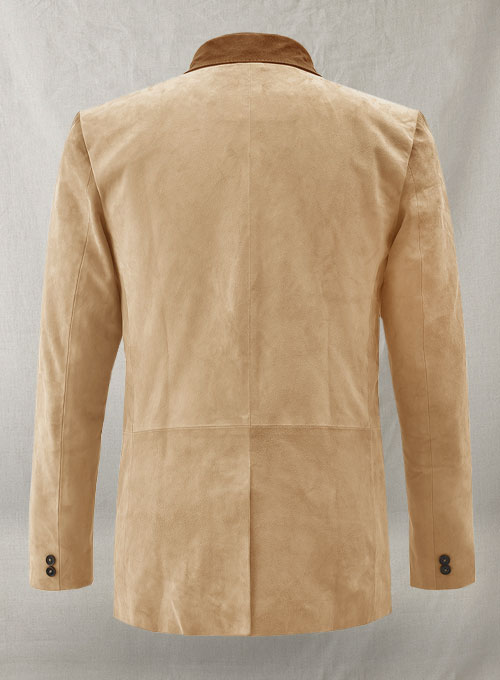 (image for) Latte Beige Suede Hampton Leather Blazer