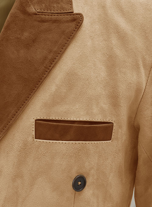 (image for) Latte Beige Suede Hampton Leather Blazer