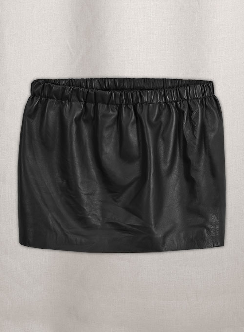 (image for) Leather Skirt With Elastic Waist