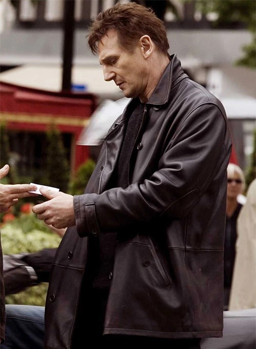 (image for) Liam Neeson Taken 2 Leather Trench Coat