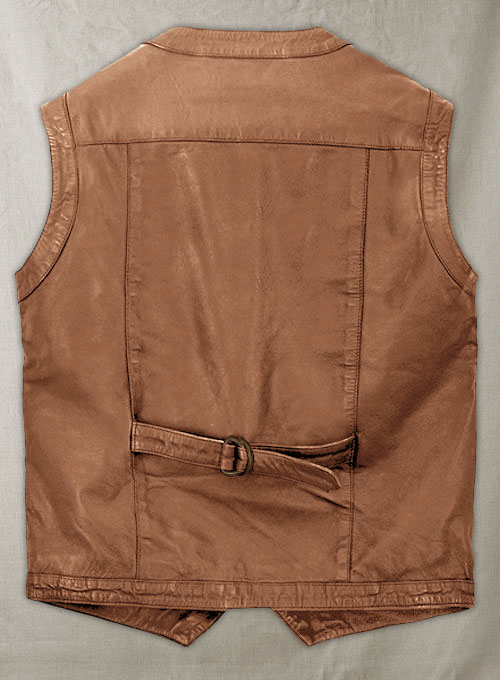 (image for) Log Cabin Brown Chris Pratt Jurassic World Leather Vest Wash&Wax