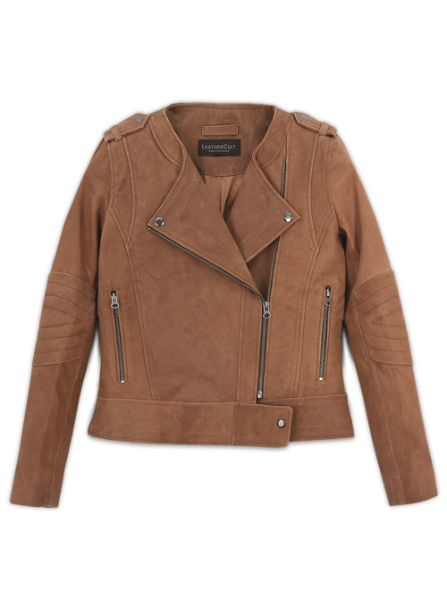 (image for) Light Vintage Tan Hide Leather Jacket # 220