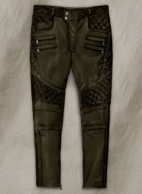 (image for) Outlaw Burnt Olive Leather Pants