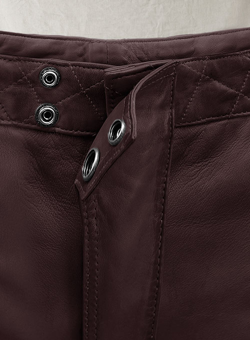 (image for) Outlaw Burnt Wine Leather Pants