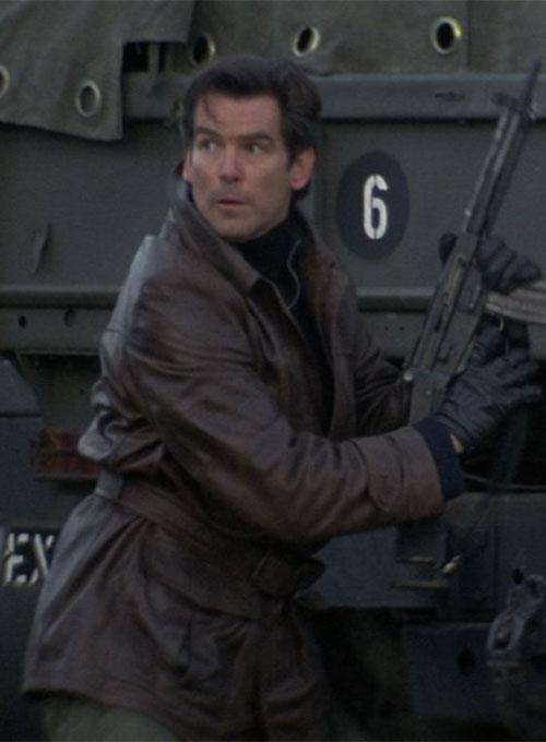 (image for) Pierce Brosnan Tomorrow Never Dies Leather Trench Coat