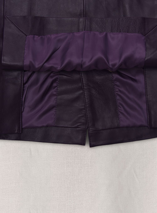 (image for) Purple Hampton Leather Blazer