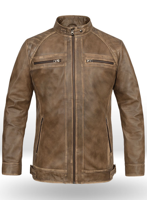 Rubbed Espanol Timber Brown Leather Jacket # 653 : LeatherCult: Genuine ...