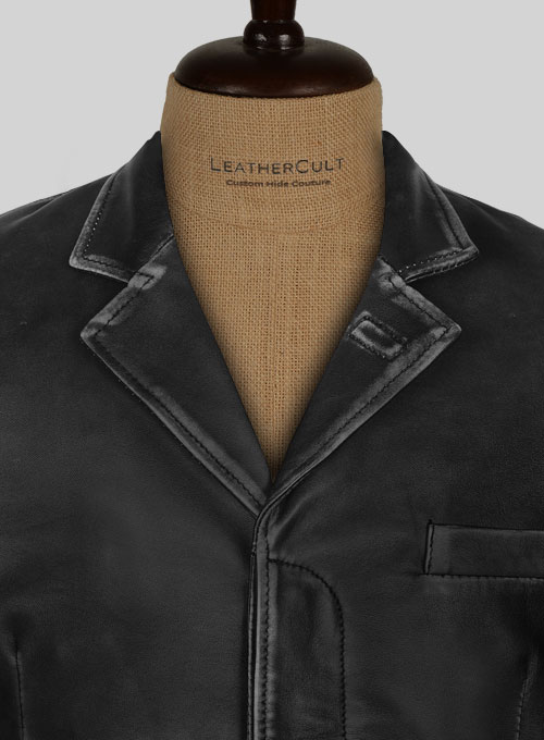 (image for) Rubbed Black Will Smith Leather Blazer