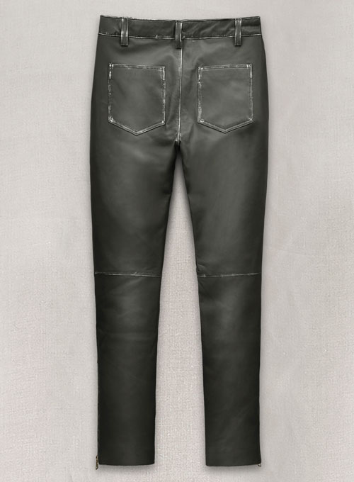 (image for) Rubbed Charcoal Ricky Martin Leather Pants