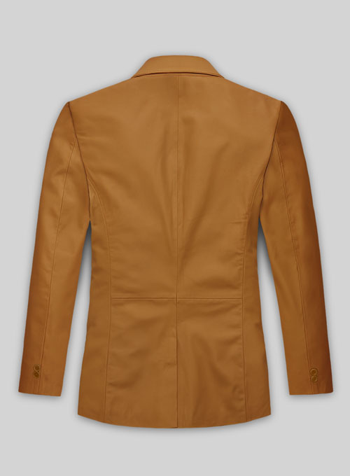 (image for) Soft Caramel Brown Leather Blazer