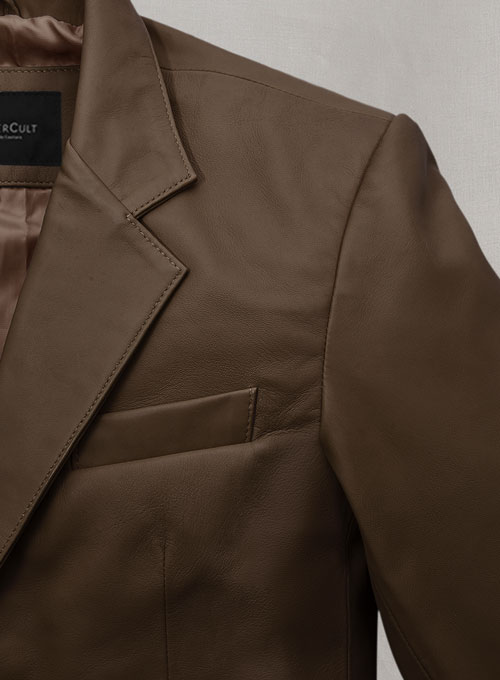 (image for) Soft Scottish Brown Leather Blazer