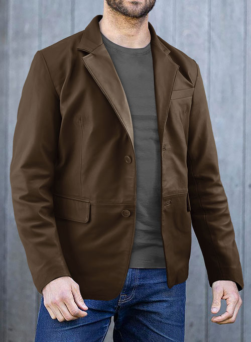 (image for) Soft Scottish Brown Leather Blazer