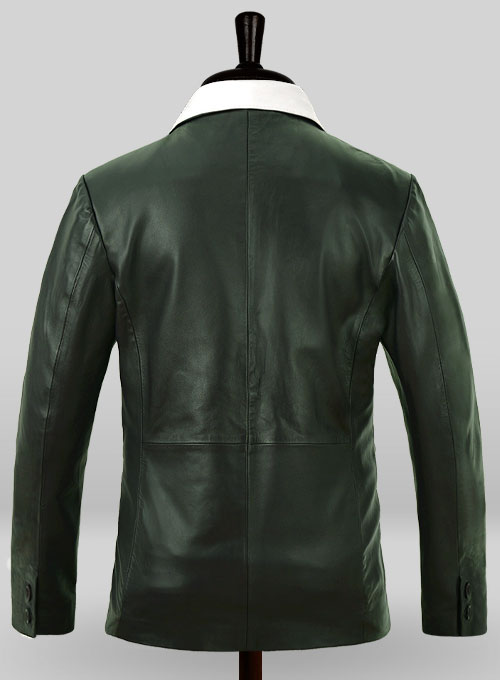 (image for) Soft Deep Olive Wax Hampton Leather Blazer