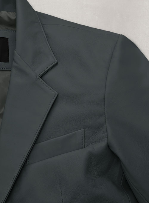 (image for) Soft Gray Leather Blazer