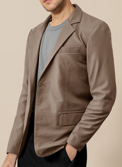 (image for) Soft King Brown Leather Blazer