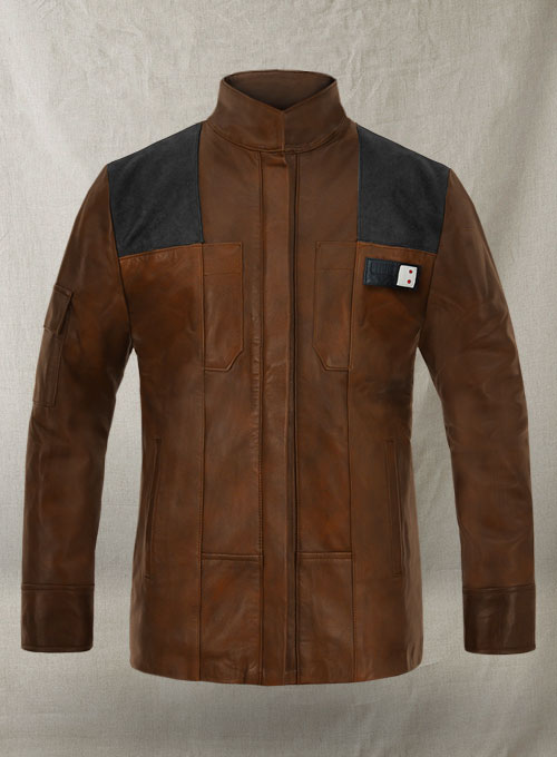 (image for) Spanish Brown Alden Ehrenreich Solo Leather Jacket