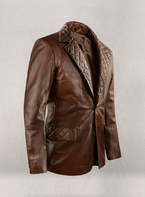 (image for) Spanish Brown Harper Leather Blazer