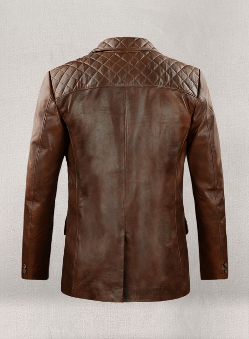 (image for) Spanish Brown Harper Leather Blazer