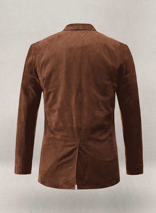 (image for) Tan Brown Suede Leather Blazer