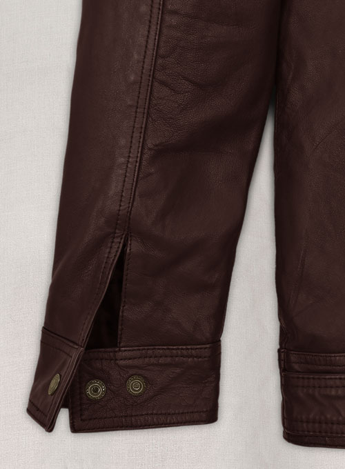 (image for) Thick Goat Brown Washed & Wax Tom Holland Leather Jacket