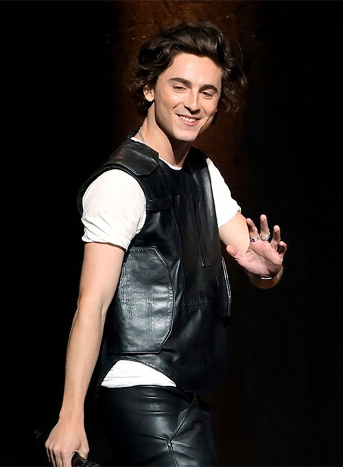 (image for) Timothee Chalamet Leather Vest