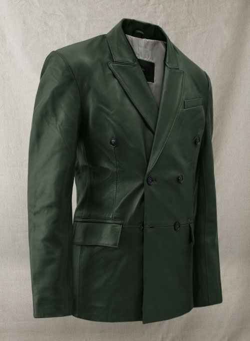 (image for) Vintage Green Leather Blazer