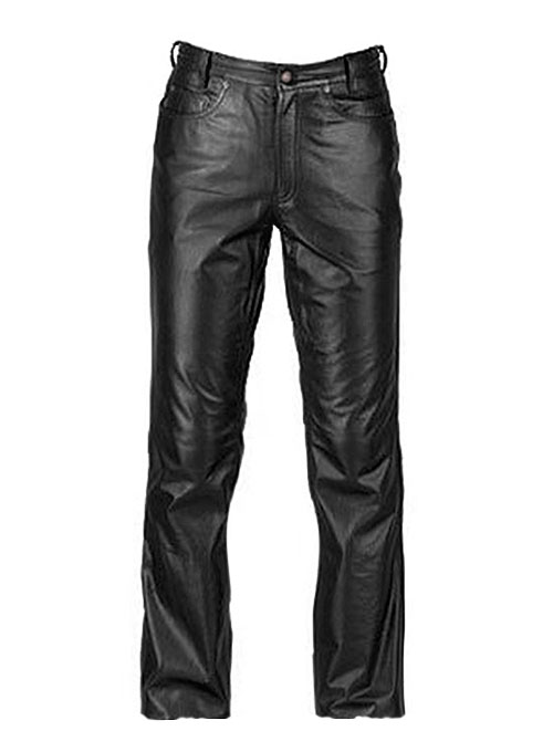 black leather jean