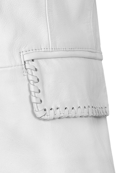 (image for) White Medieval Leather Blazer